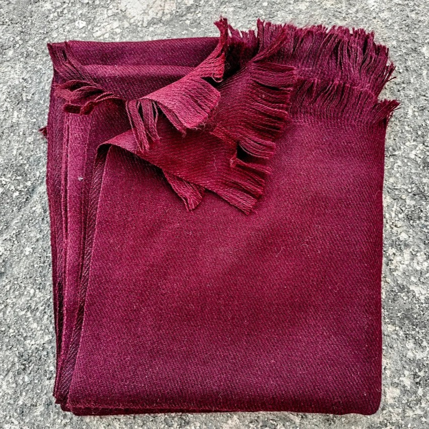 Blue wool khadi shawl