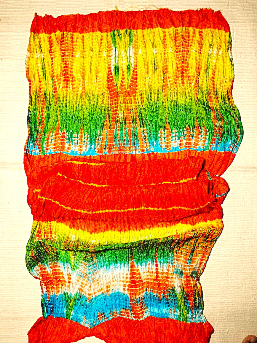 Shibori silk scarves/dupattas