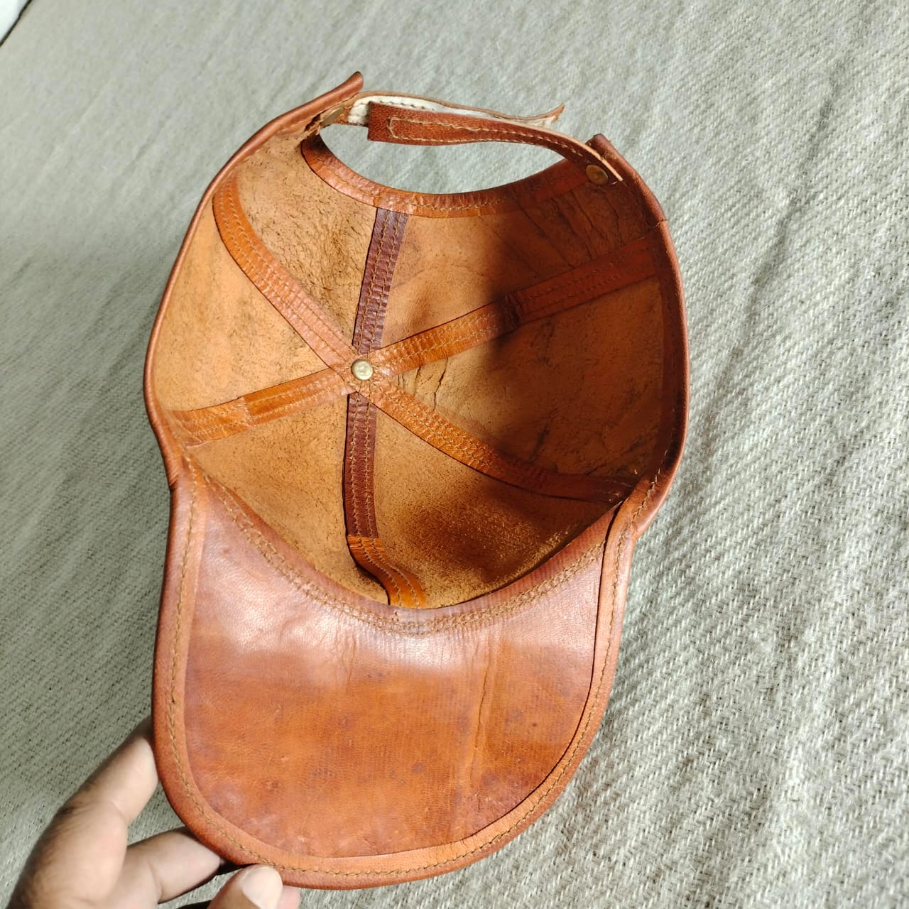 Handcrafted Leather Cap