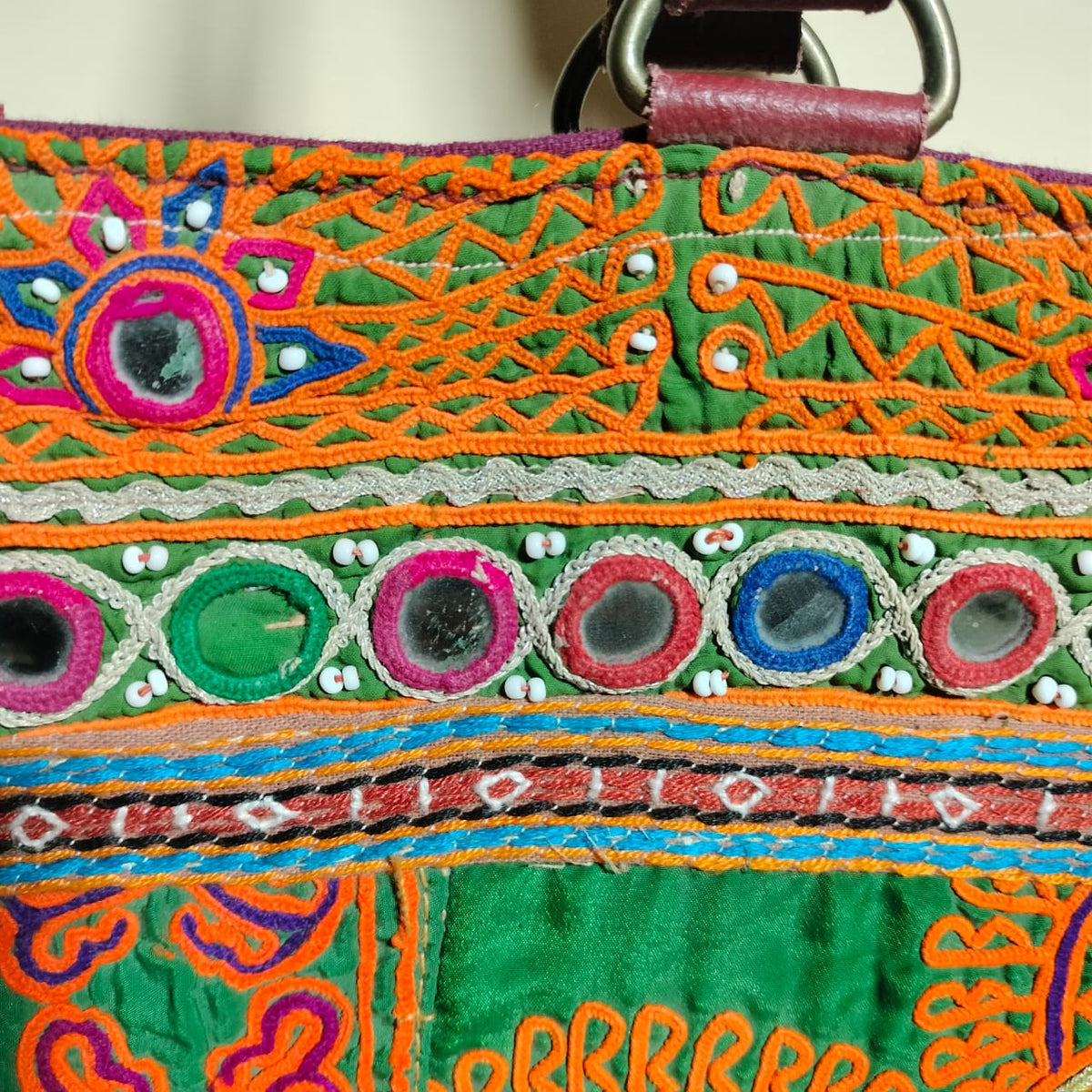 Handcrafted embroidered shoulder Bag