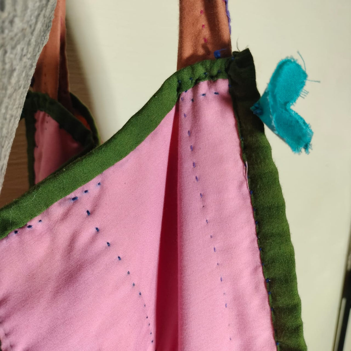 Handcrafted patchwork shoulder Bag