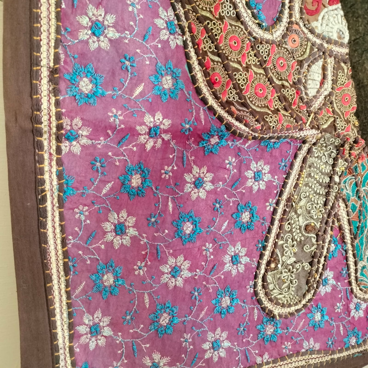 Handcrafted embroiderd elephant pattern Wall hanging