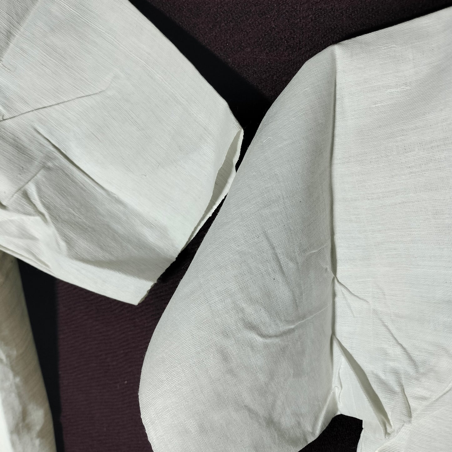The pair of white khadi shirts/kurta for couple