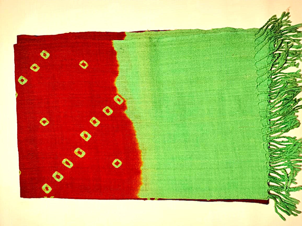 Tie and dye wool scarves-Chundari