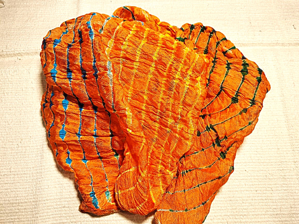 Lehariya doriya silk scarves/dupattas