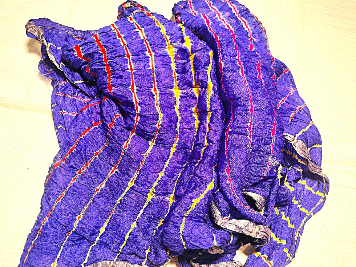 Lehariya doriya silk scarves/dupattas