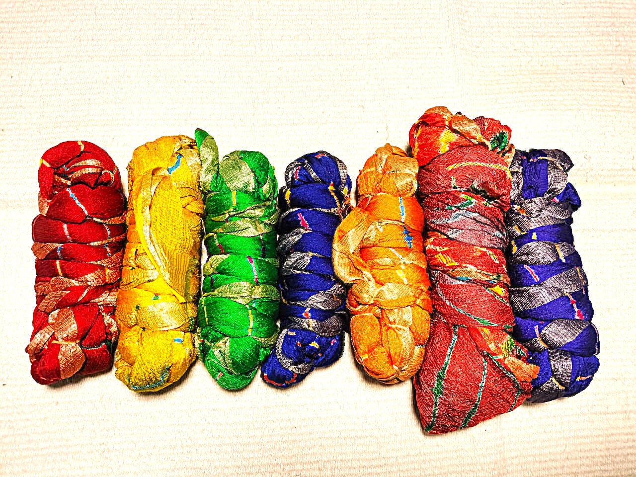 Lehariya doriya silk scarves/dupattas