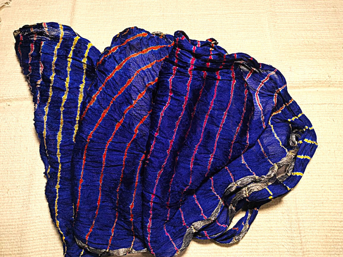 Lehariya doriya silk scarves/dupattas