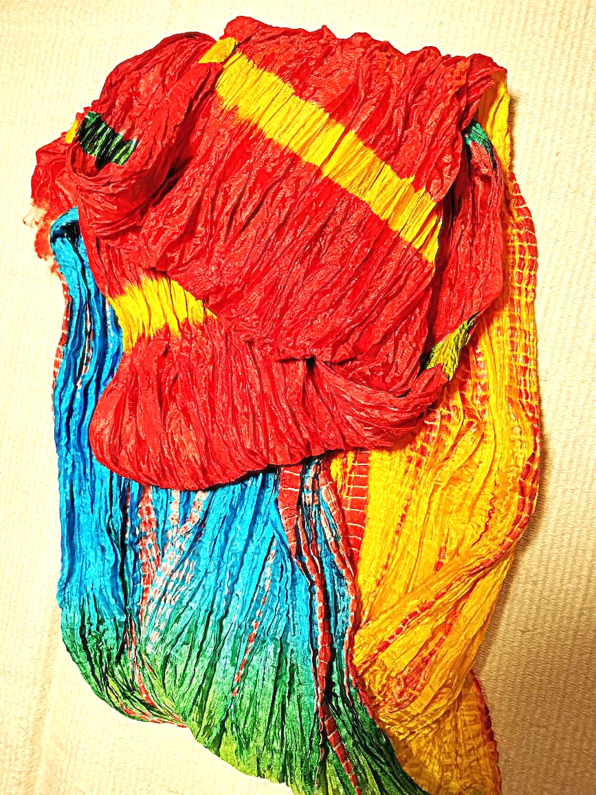 Shibori silk scarves/dupattas