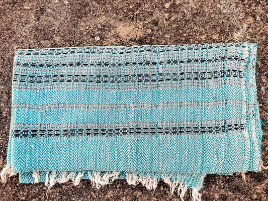 Blue wool khadi scarf