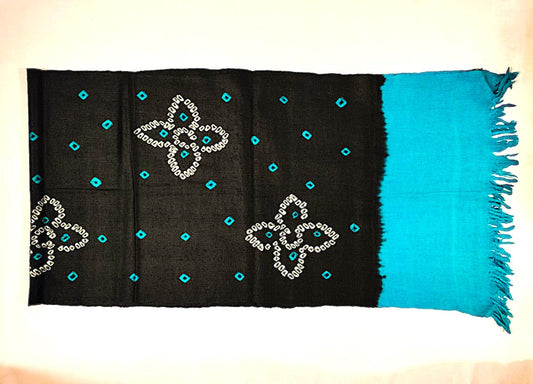 Tie and dye wool scarves-Chundari