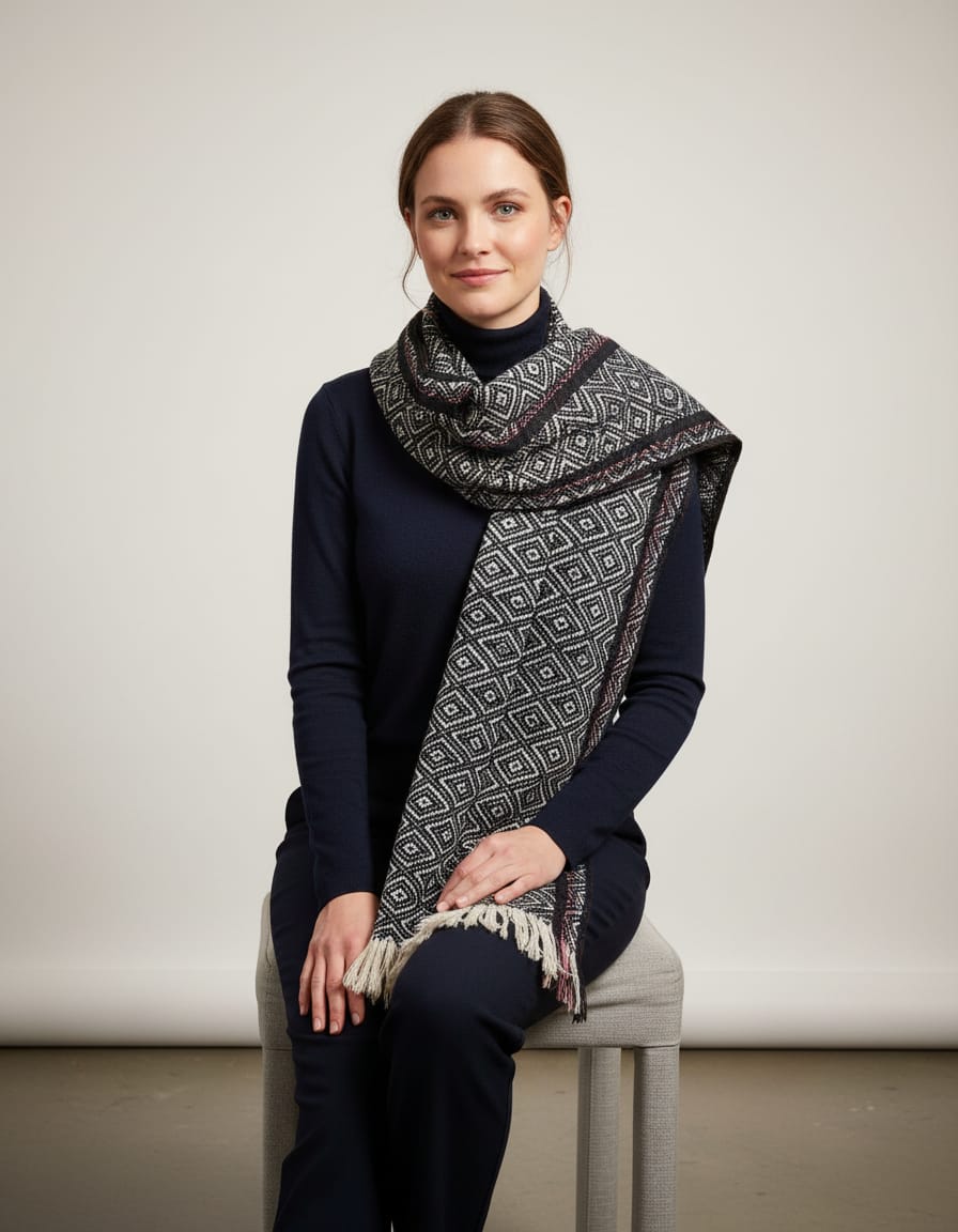 Khadi wool stole/scarf