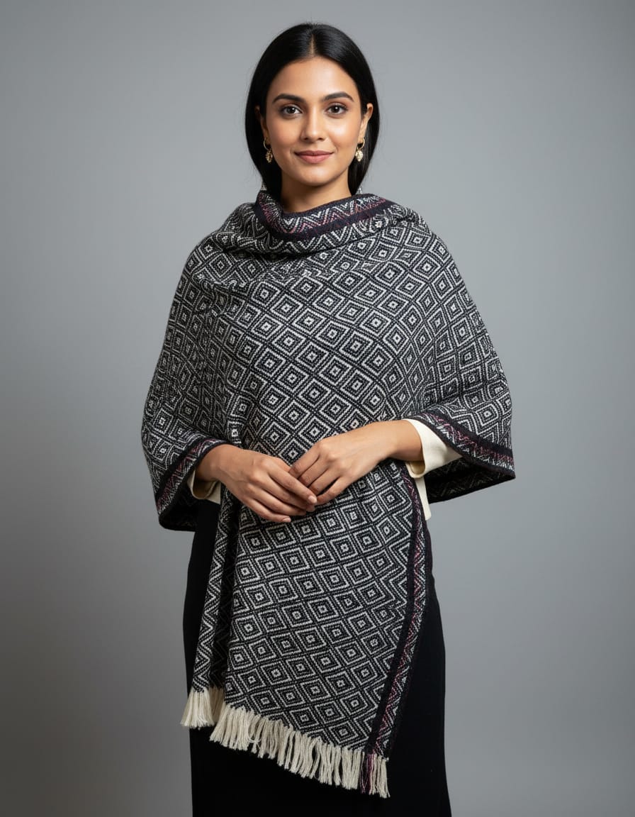 Khadi wool stole/scarf