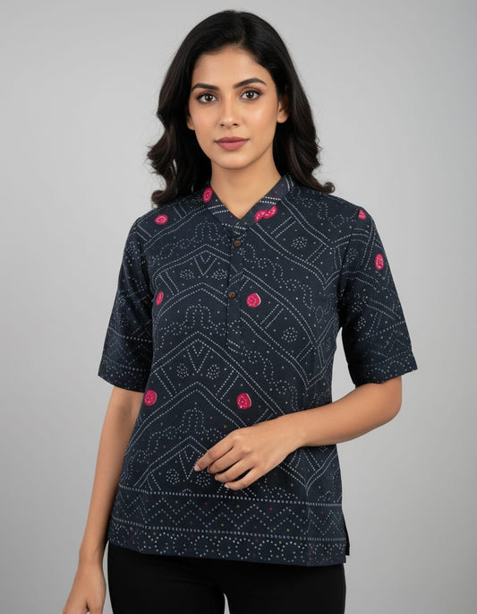 Black chundari top