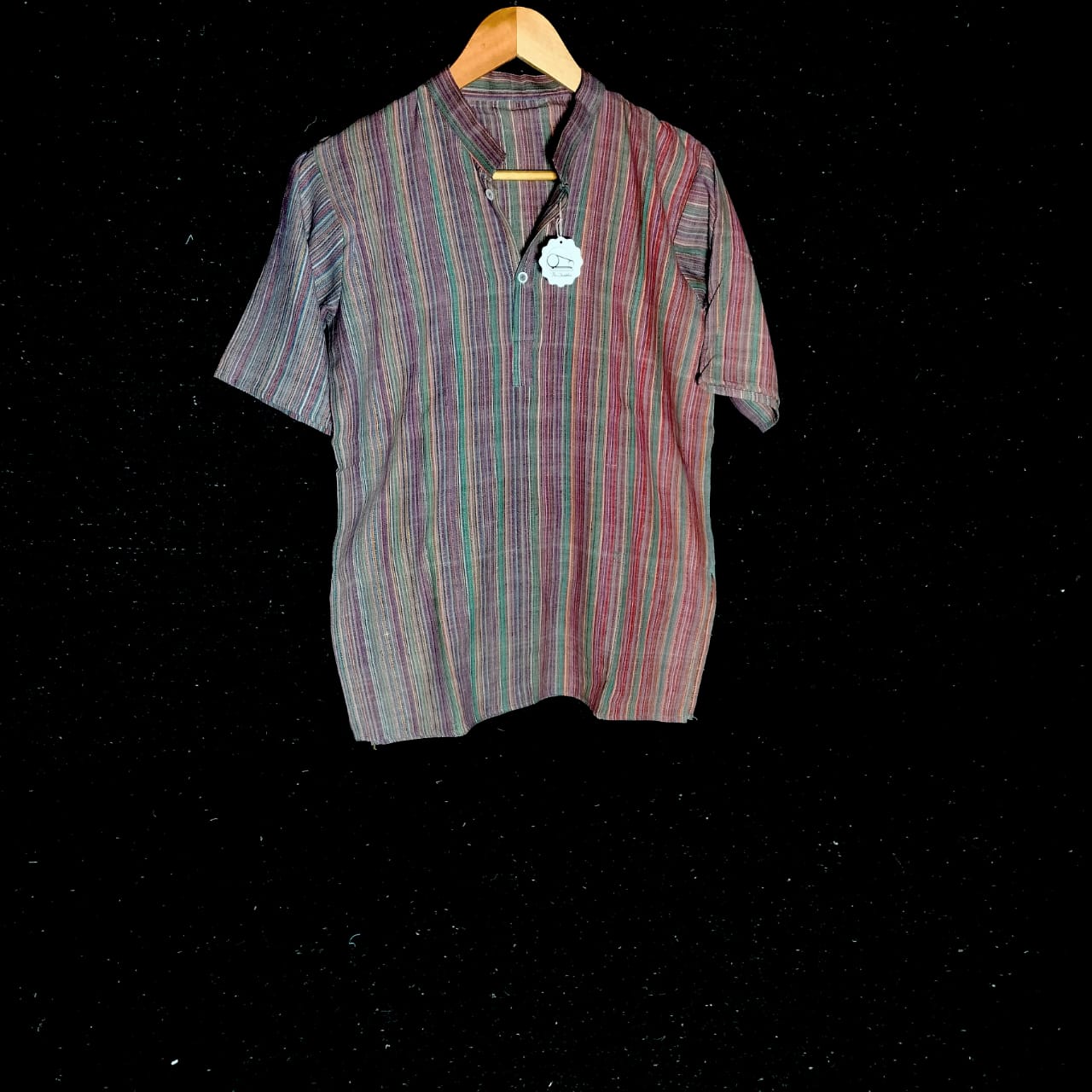 Short sleeves cotton khadi kurta