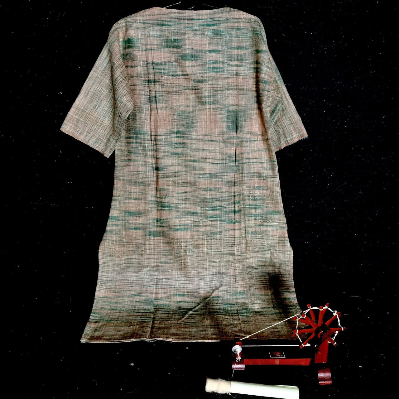 Short sleeves cotton khadi kurta for women and girls