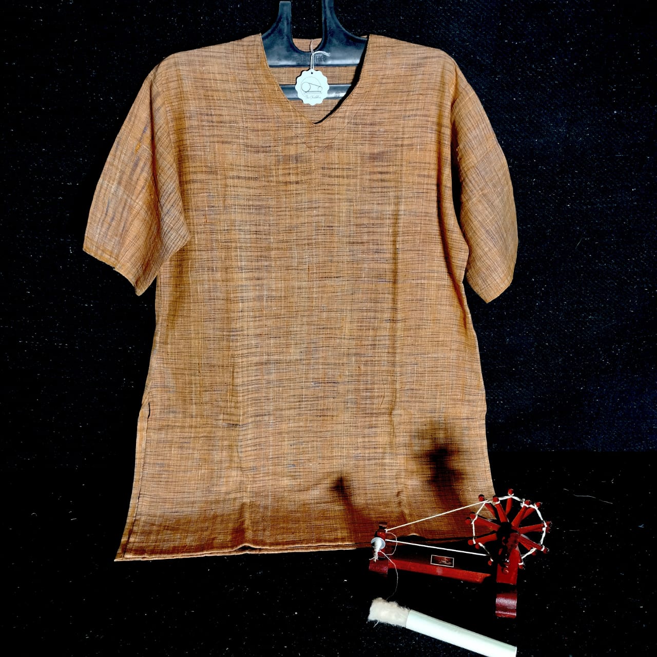 Short sleeves cotton khadi kurta for women and girls