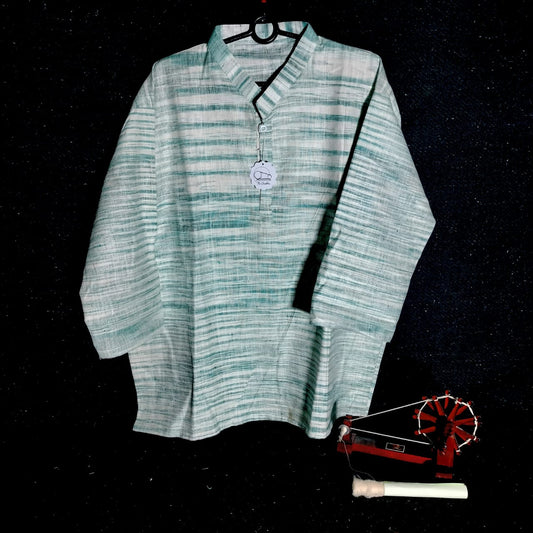 3/4 sleeves short cotton khadi unisex kurta