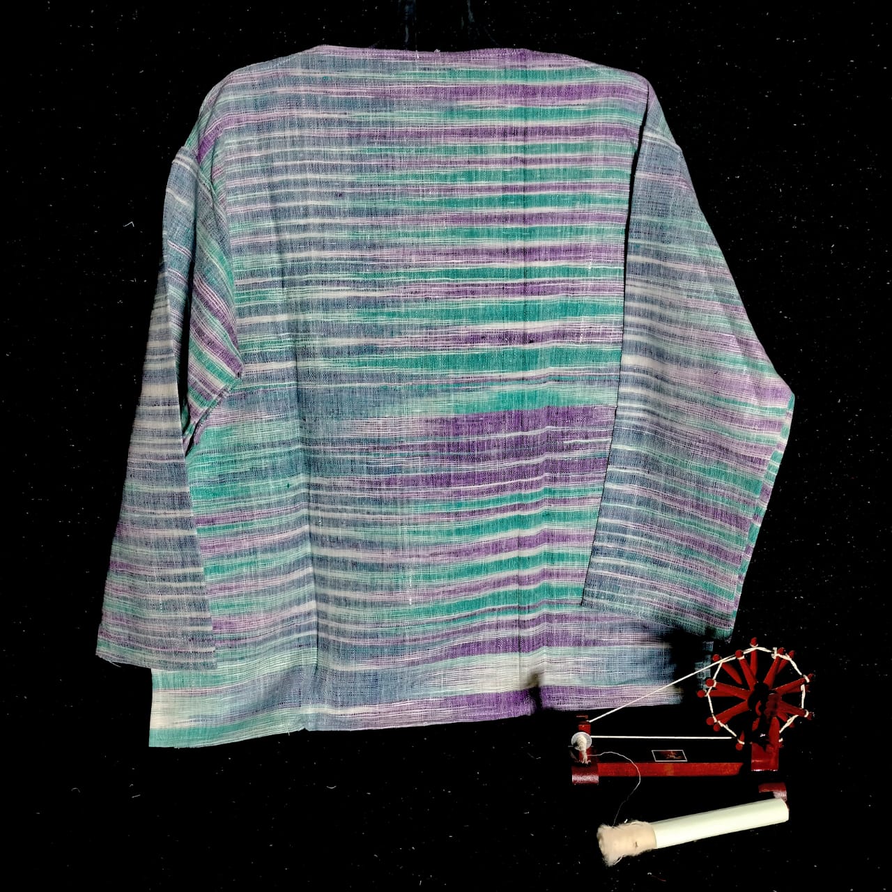 Full length sleeves short cotton khadi kurta for women and girls