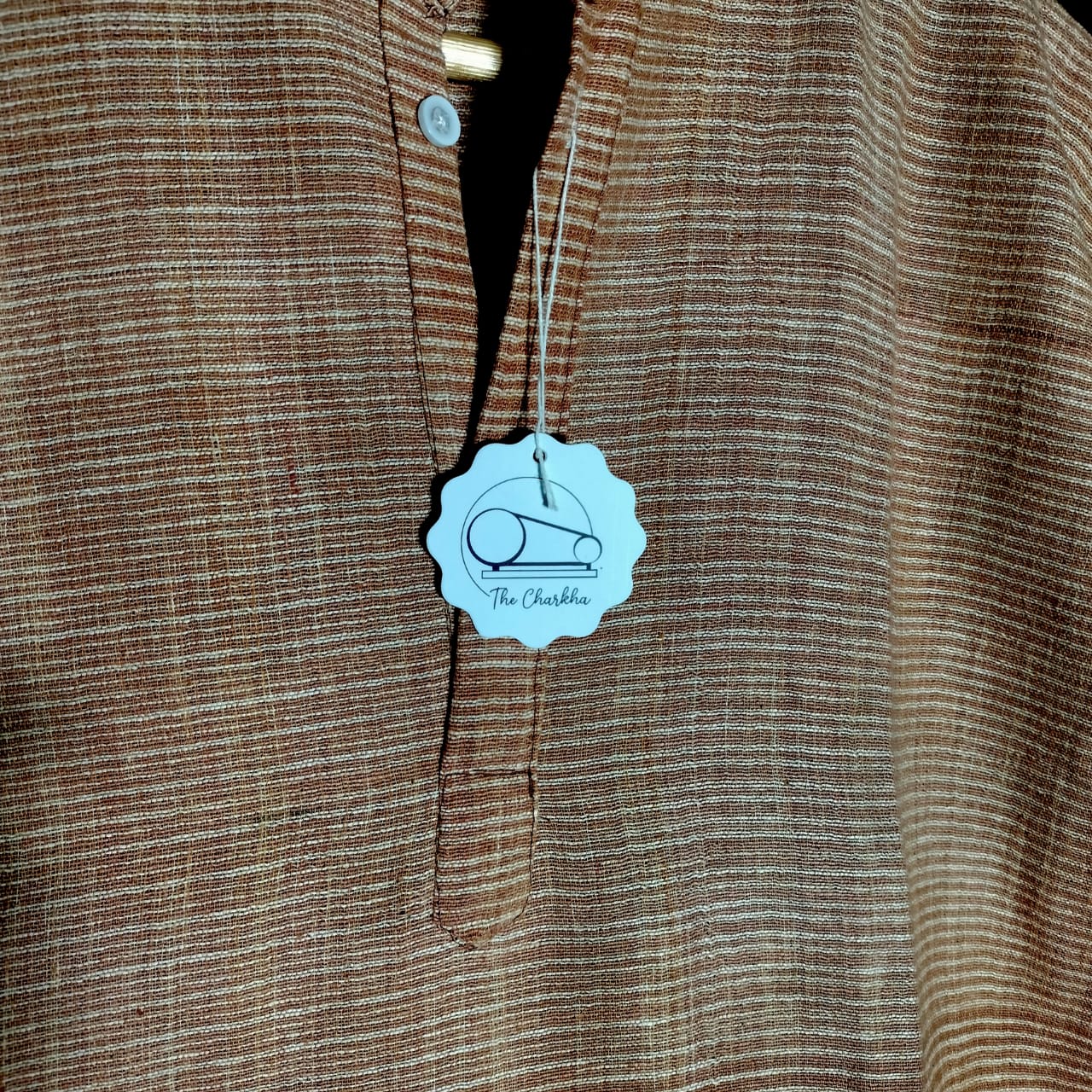 Short sleeves khadi unisex kurta