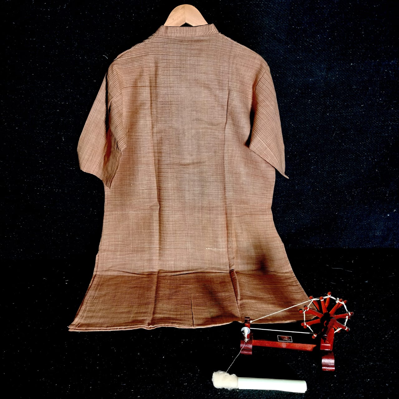 Short sleeves khadi unisex kurta
