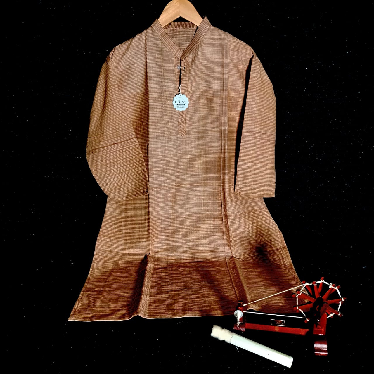 3/4 sleeves khadi cotton unisex kurta