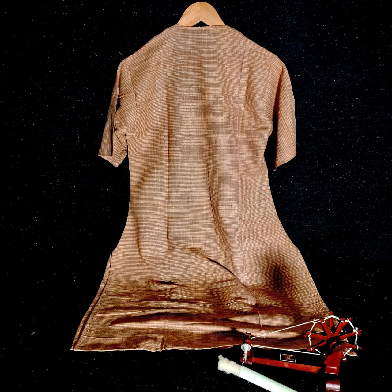 Short sleeves cotton khadi kurta for women and girls