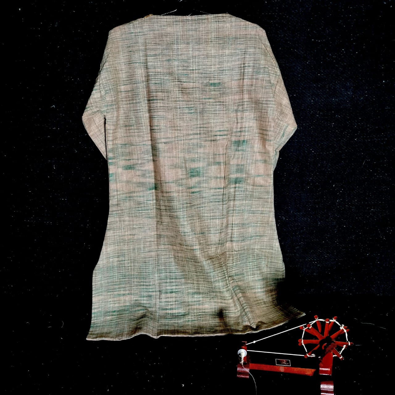 Short sleeves cotton khadi kurta for women and girls
