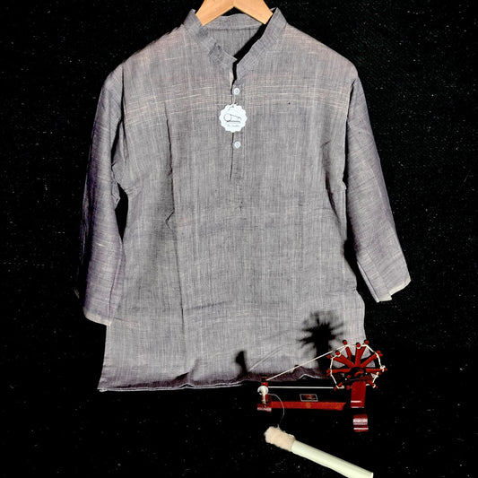 3/4 sleeves short cotton khadi unisex kurta