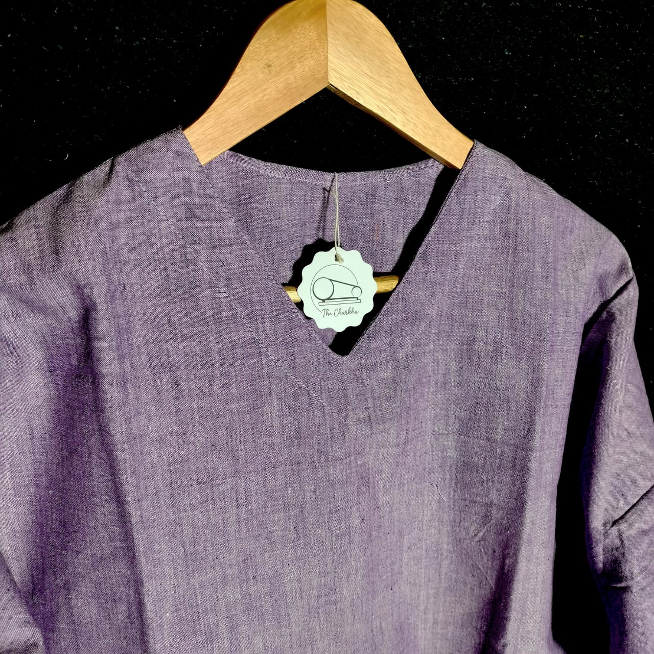 3/4 sleeves short cotton khadi kurta for women and girls