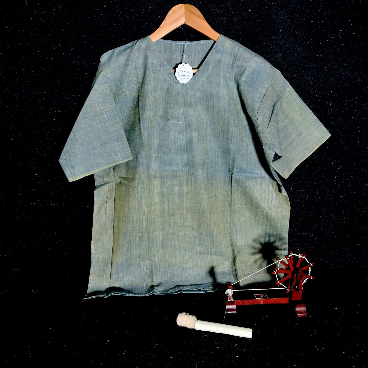 Short sleeves cotton khadi kurta for women and girls