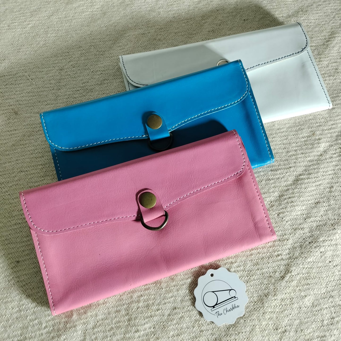 Leather clutch purse for girls and women
