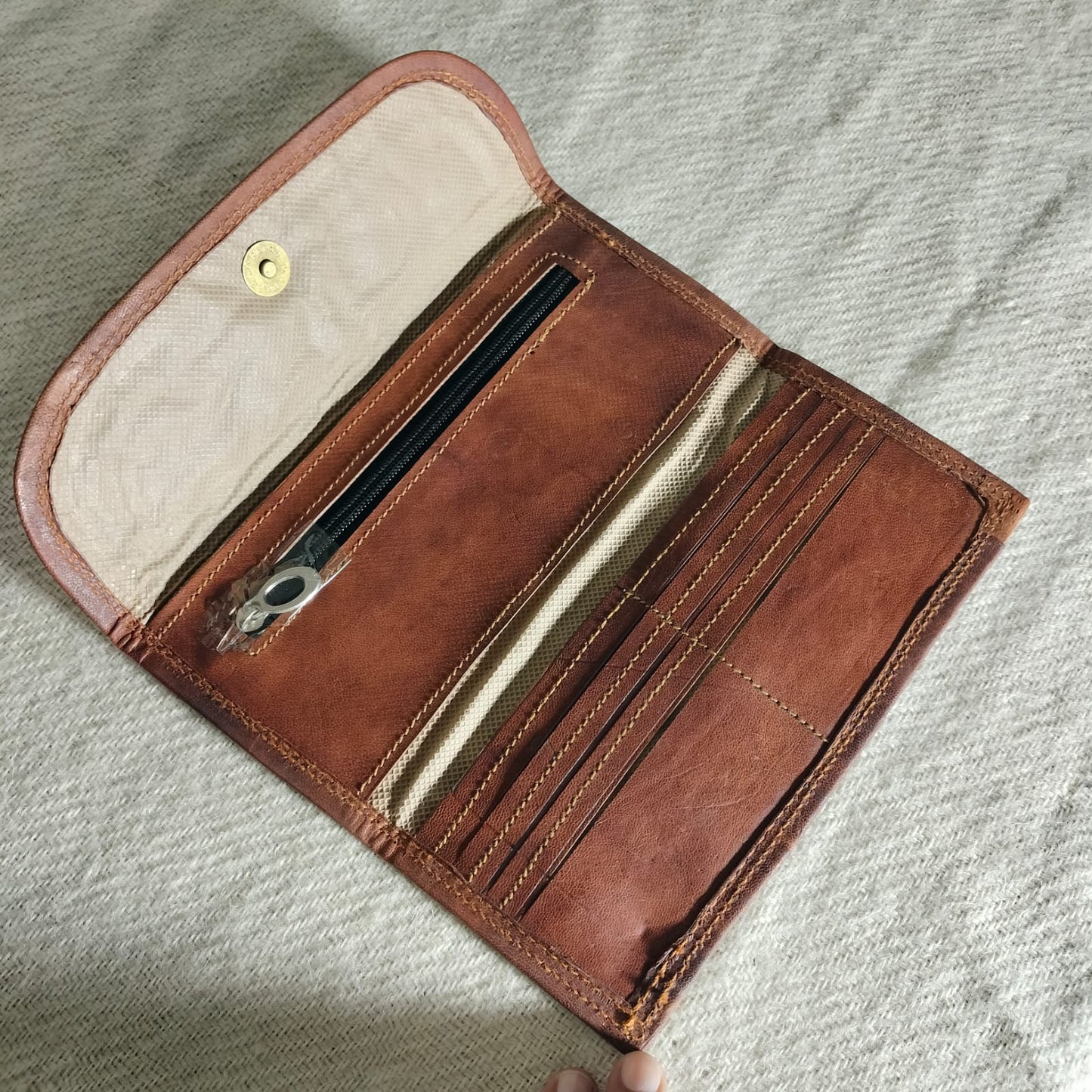 Leather embroidered clutch purse for girls and women