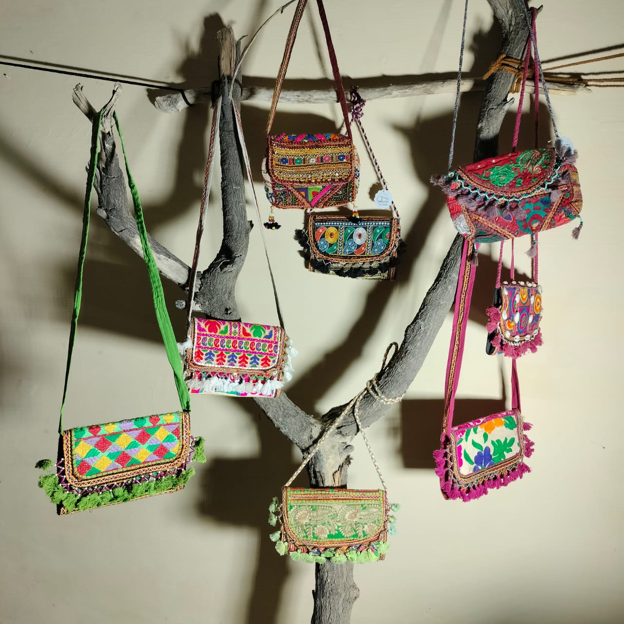 Vintage rajasthani handembroidary sling bags