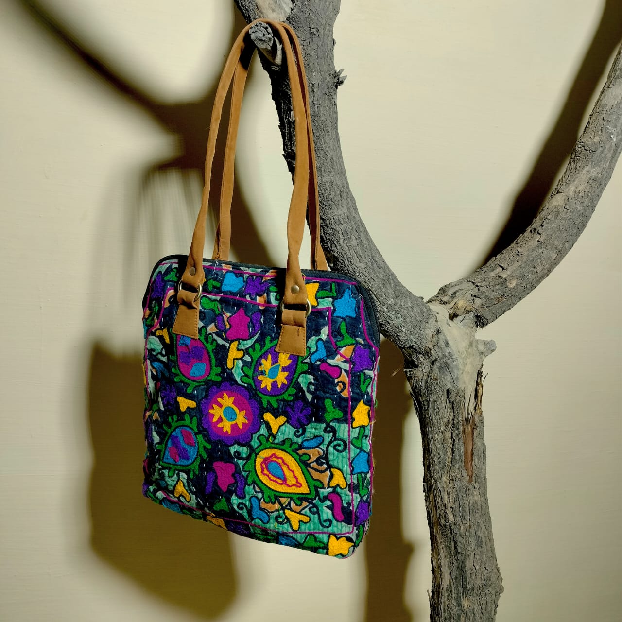 Suzani work shoulder bag available for girls and women