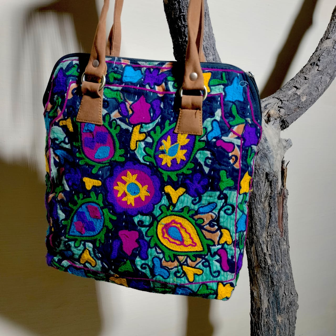 Suzani work shoulder bag available for girls and women