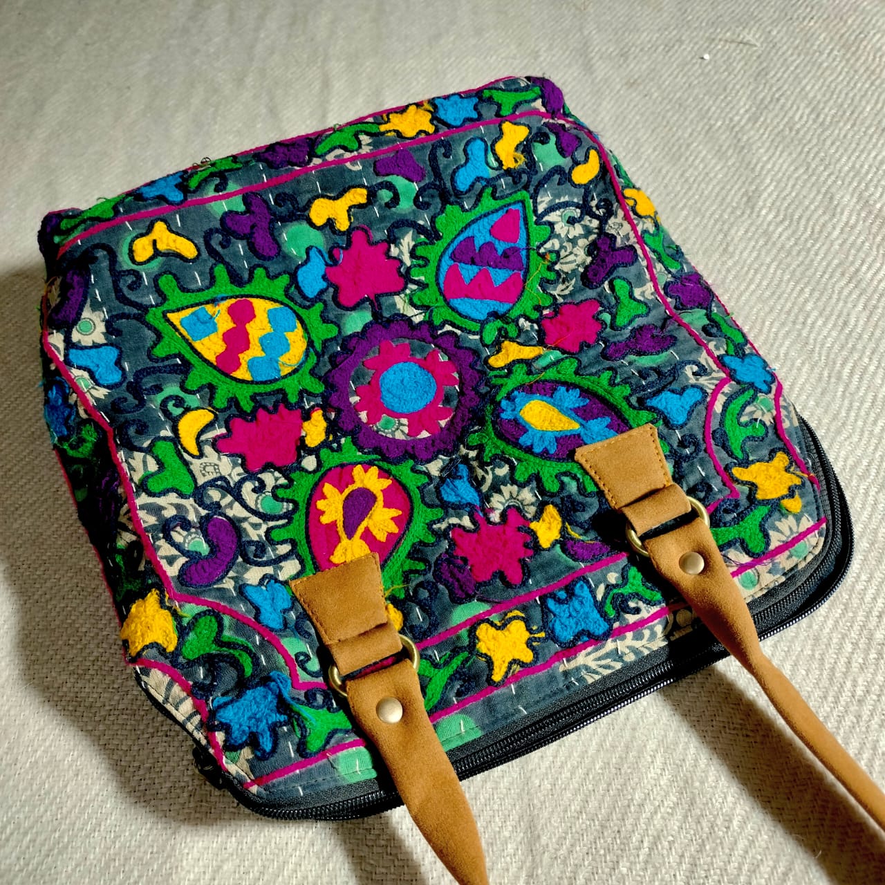 Suzani work shoulder bag available for girls and women