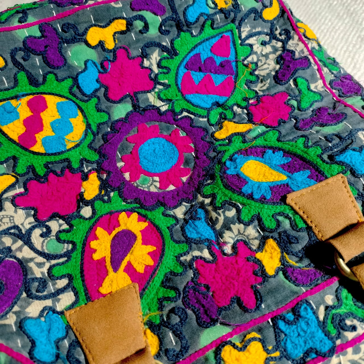 Suzani work shoulder bag available for girls and women