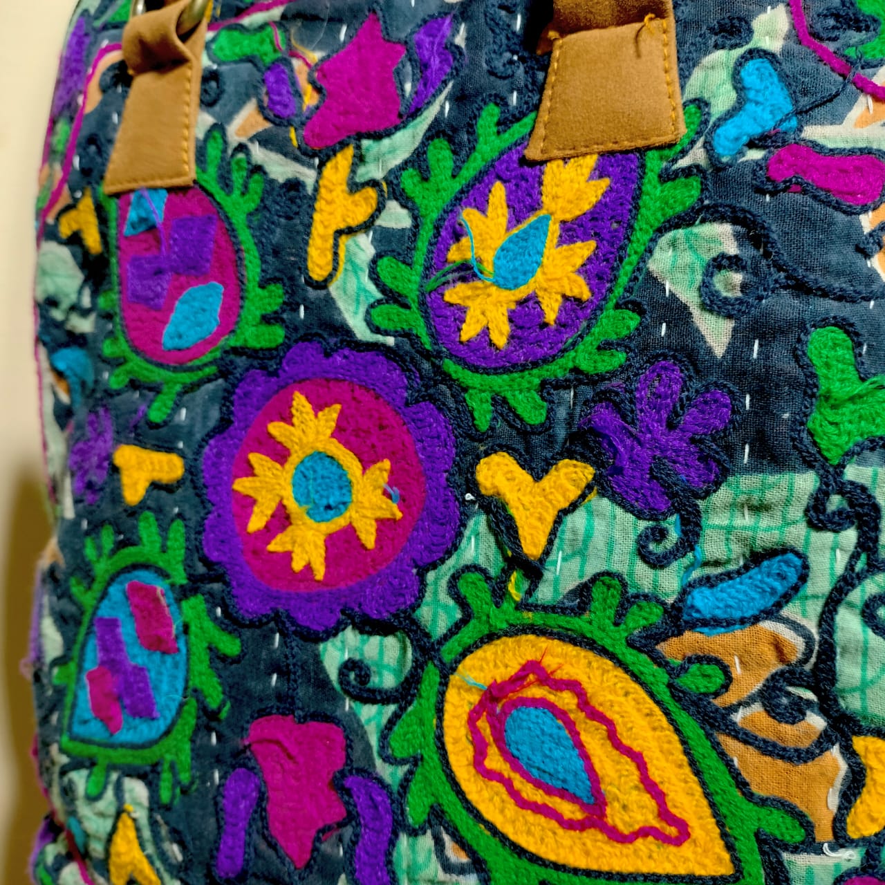 Suzani work shoulder bag available for girls and women