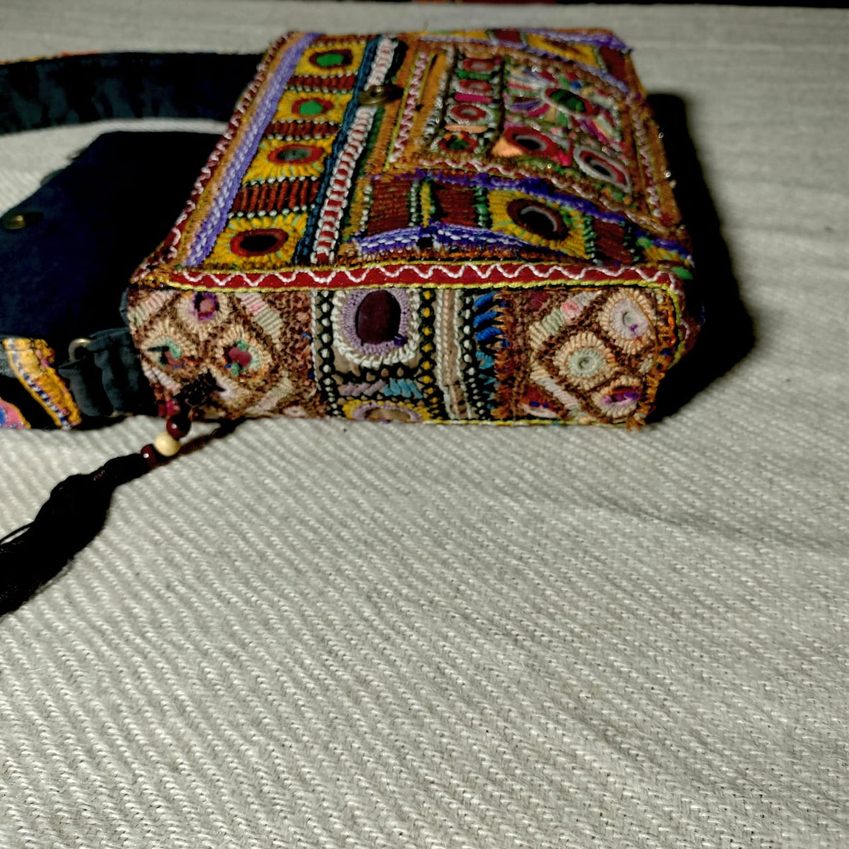 Handcrafted embroiderd tribal sling bag