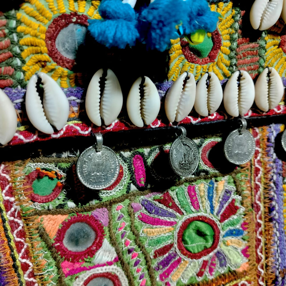Handcrafted embroiderd tribal sling bag