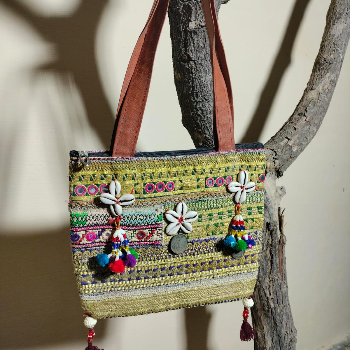 Handcrafted embroiderd tote bag