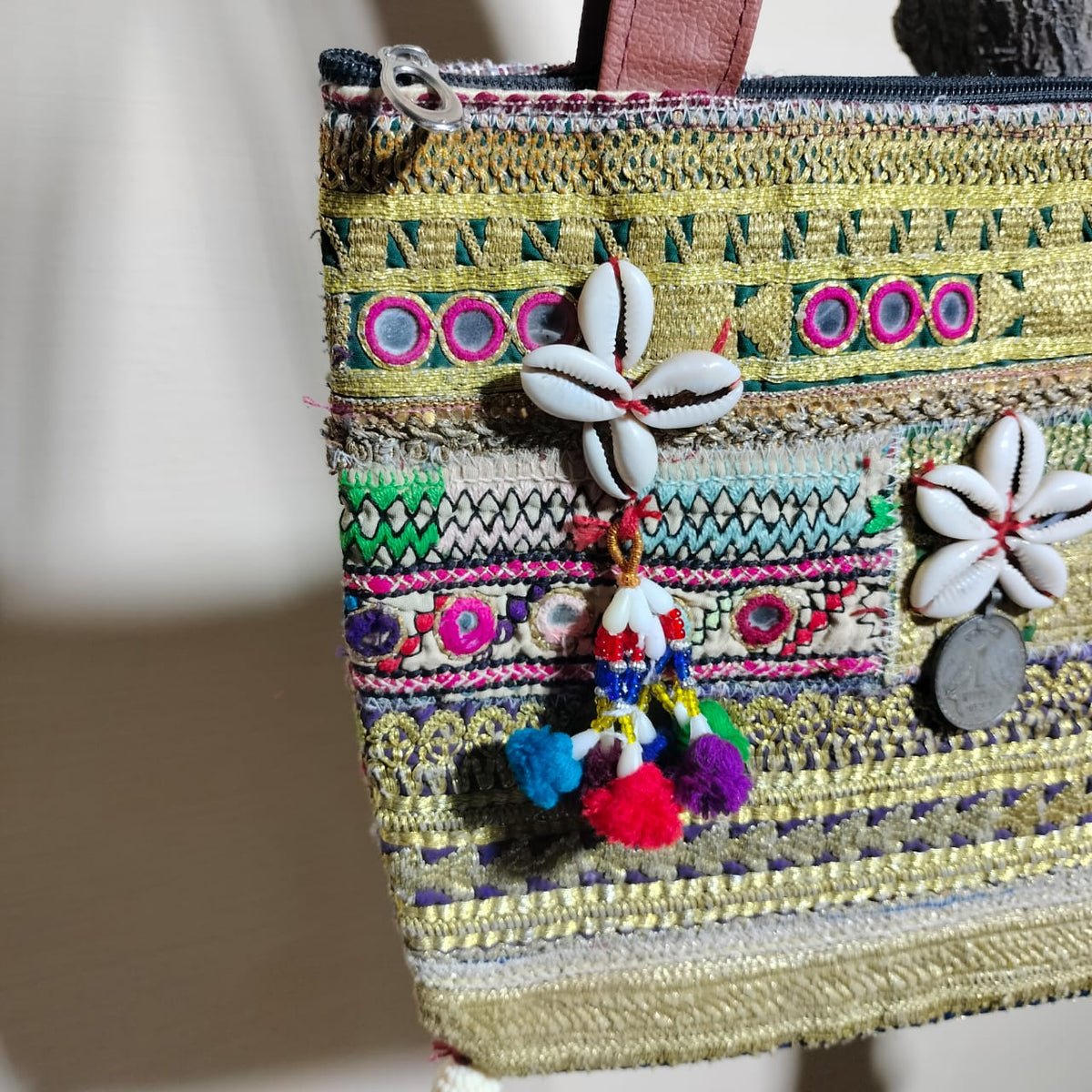Handcrafted embroiderd tote bag