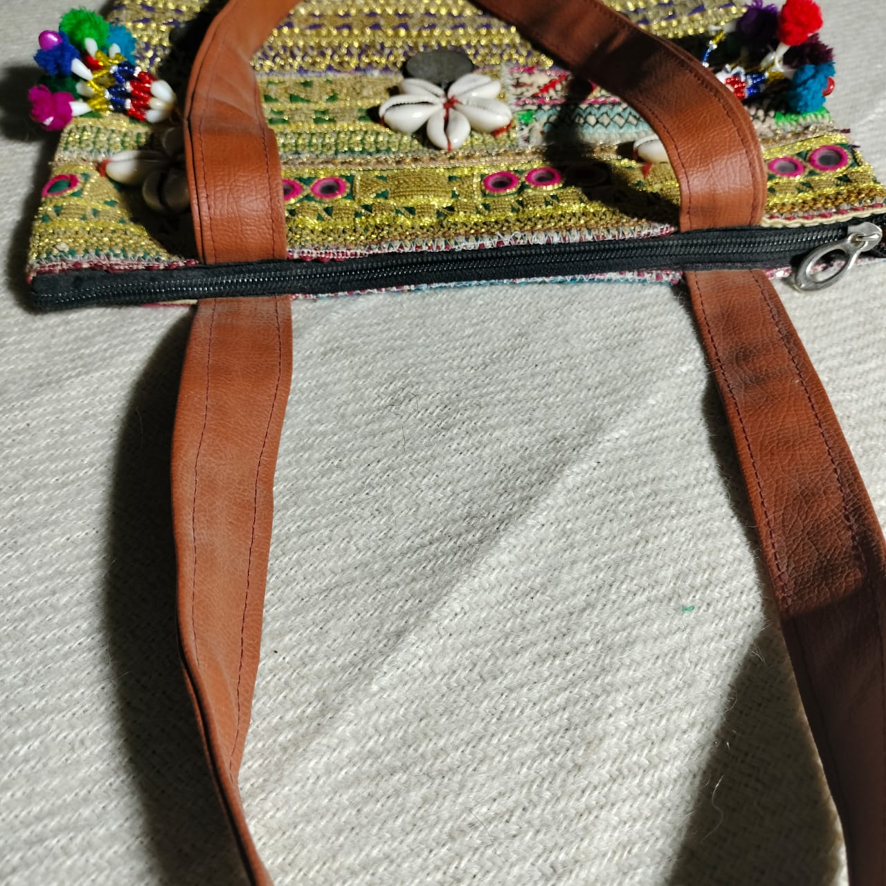 Handcrafted embroiderd tote bag