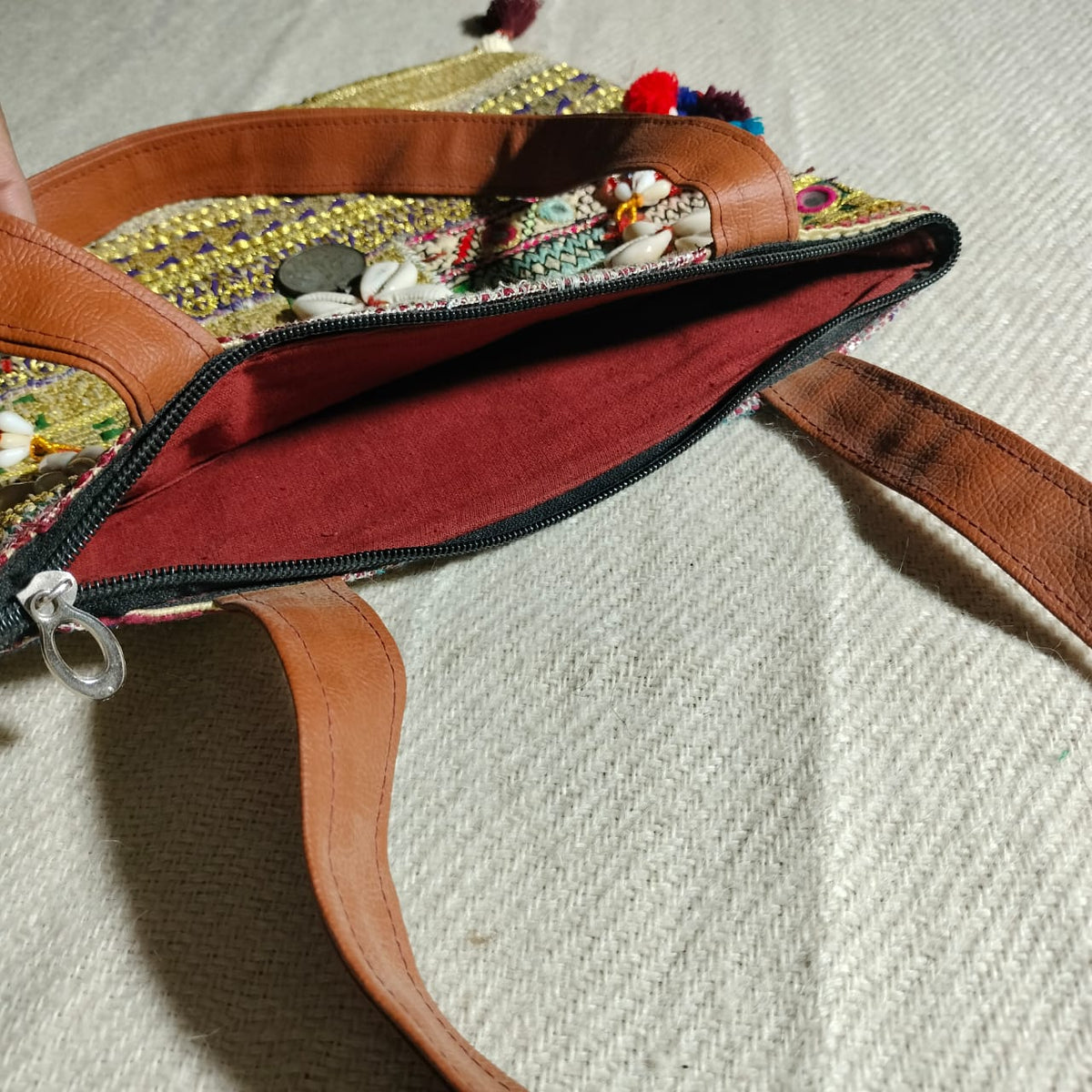 Handcrafted embroiderd tote bag