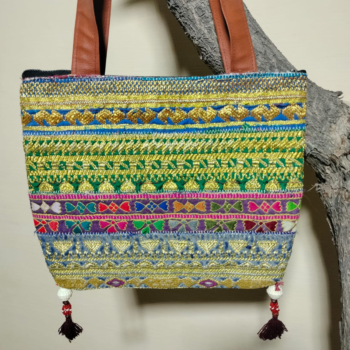 Handcrafted embroiderd tote bag