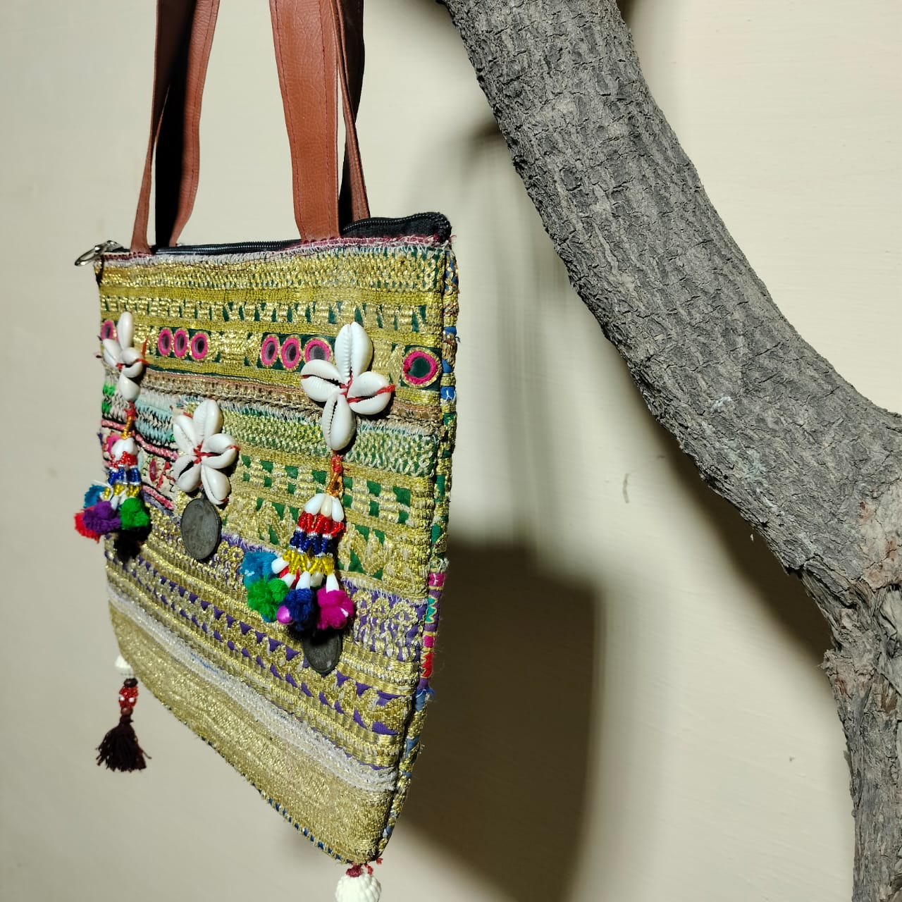 Handcrafted embroiderd tote bag