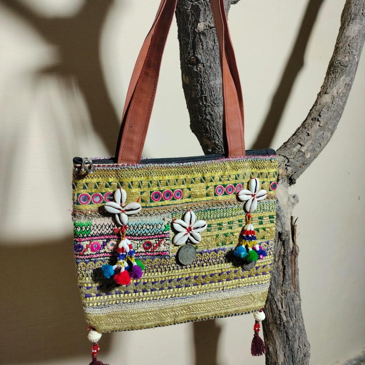 Handcrafted embroiderd tote bag