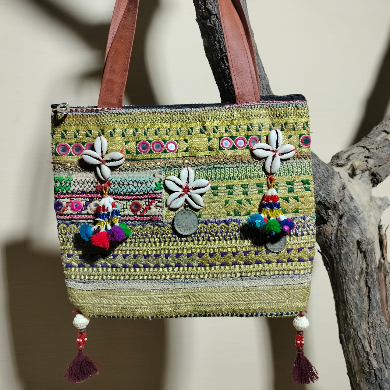 Handcrafted embroiderd tote bag