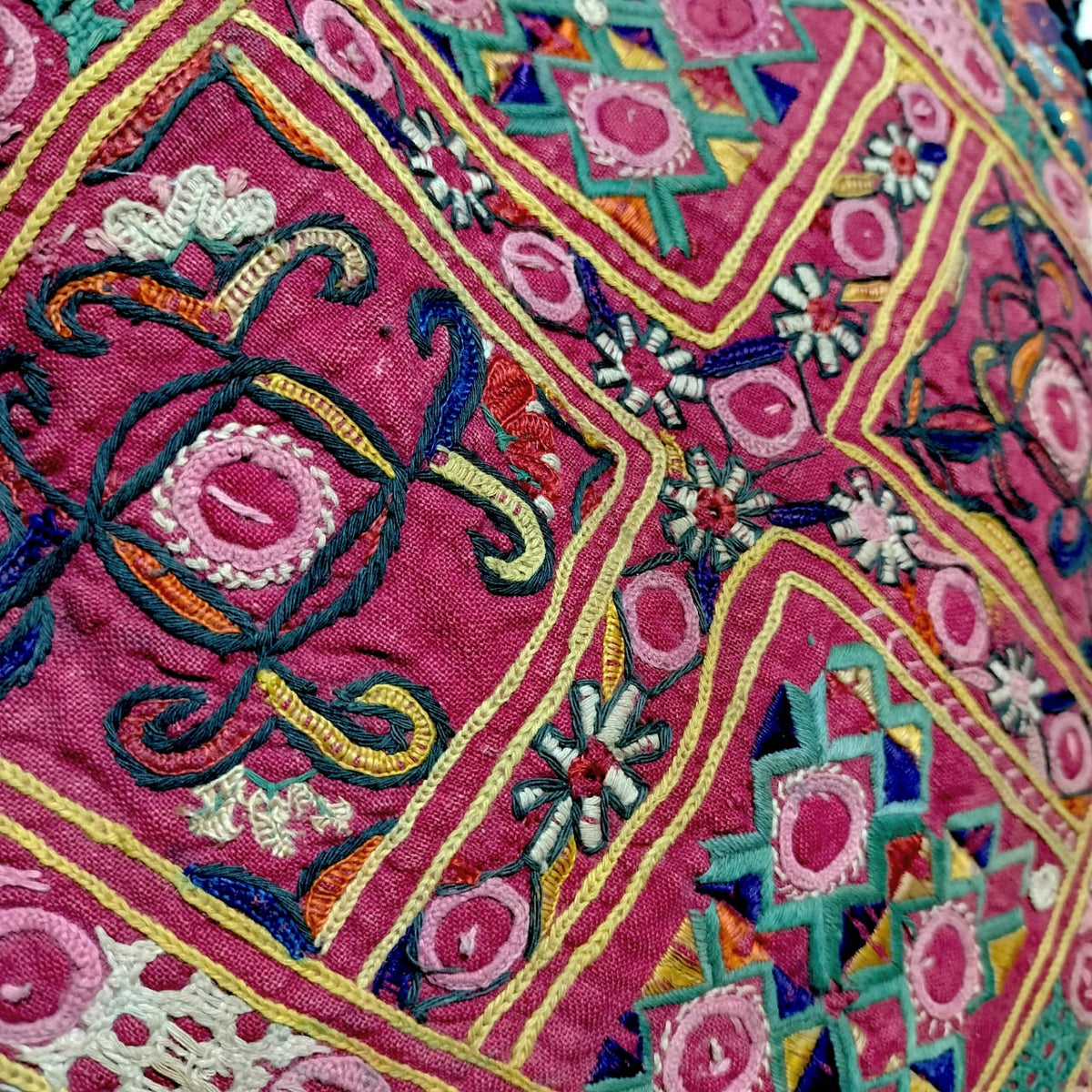Handcrafted embroiderd vintage tote bag